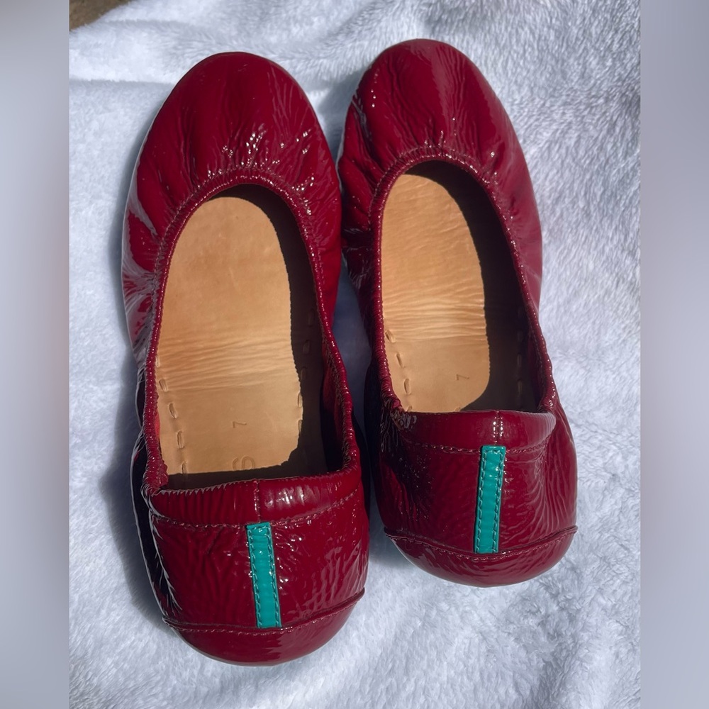 Ruby Red Patent Leather Tieks Size 7